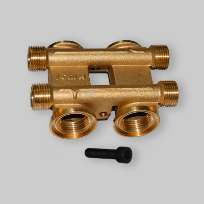 COLLETTORE COMPLANARE PER TUBO RAME PEX MULTISTRATO ICMA M.3/4 2x2 1/2x16