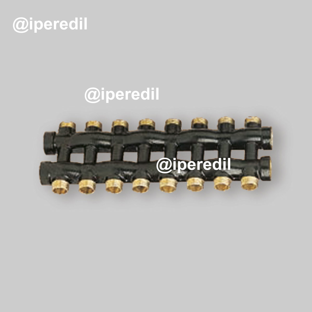 COLLETTORE COMPLANARE MASCHIO/FEMMINA 1" PER TUBO RAME/PEX/MULTISTRATO ICMA 10x10 vie da 1/2"(16)