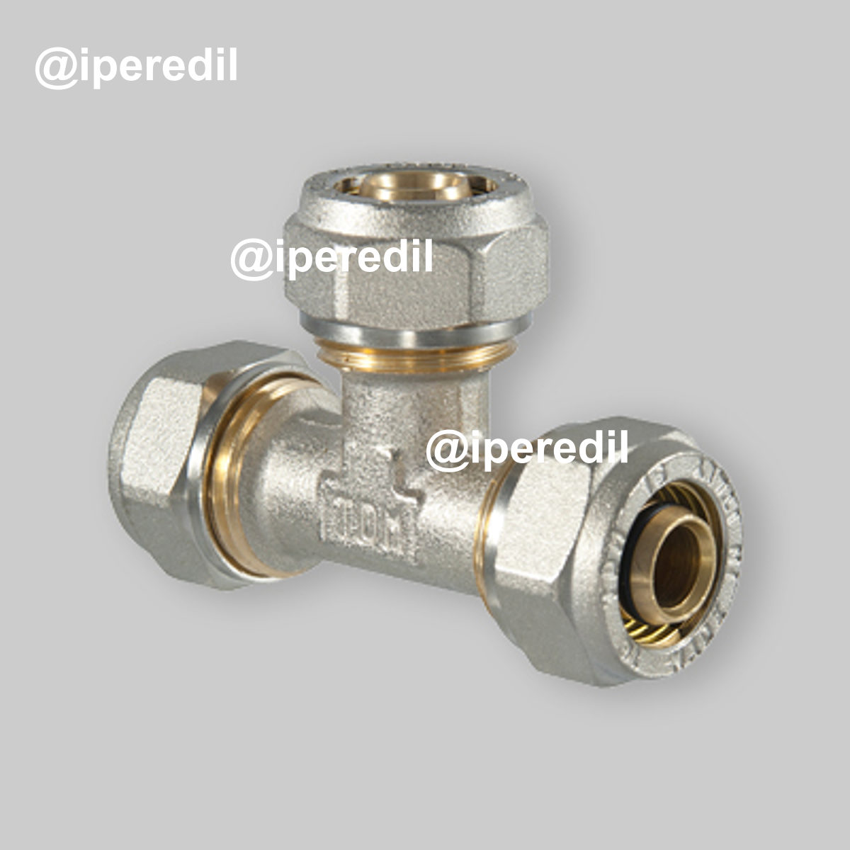 TEE A COMPRESSIONE PER TUBO MULTISTRATO TDM Ø16 (2,0) mm