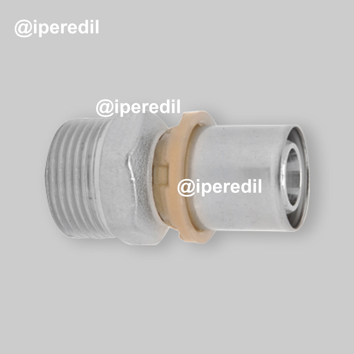 RACCORDO DIRITTO MASCHIO A PRESSARE PER TUBO MULTISTRATO ICMA Ø26 x 1"