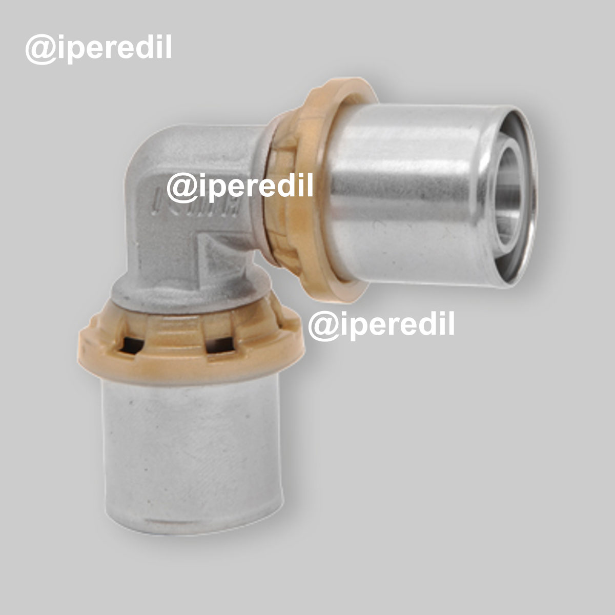 GOMITO DOPPIO A PRESSARE PER TUBO MULTISTRATO ICMA Ø32 x Ø32