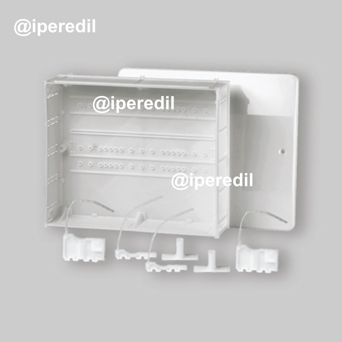 CASSETTA DI ISPEZIONE IN PLASTICA MONOBLOCCO ARTECLIMA Scat.347x290x90 - Cop. 355x300x15 - 20760002