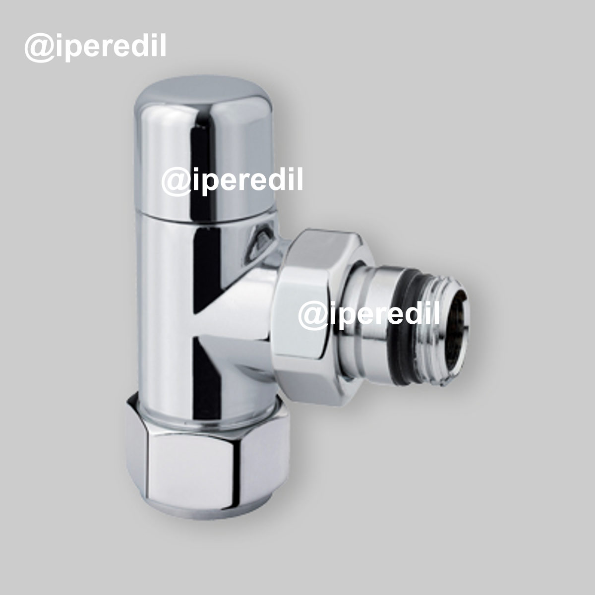 DETENTORE D'ARREDO A SQUADRA "HIGH STYLE" CROMO 1/2" - 24x19