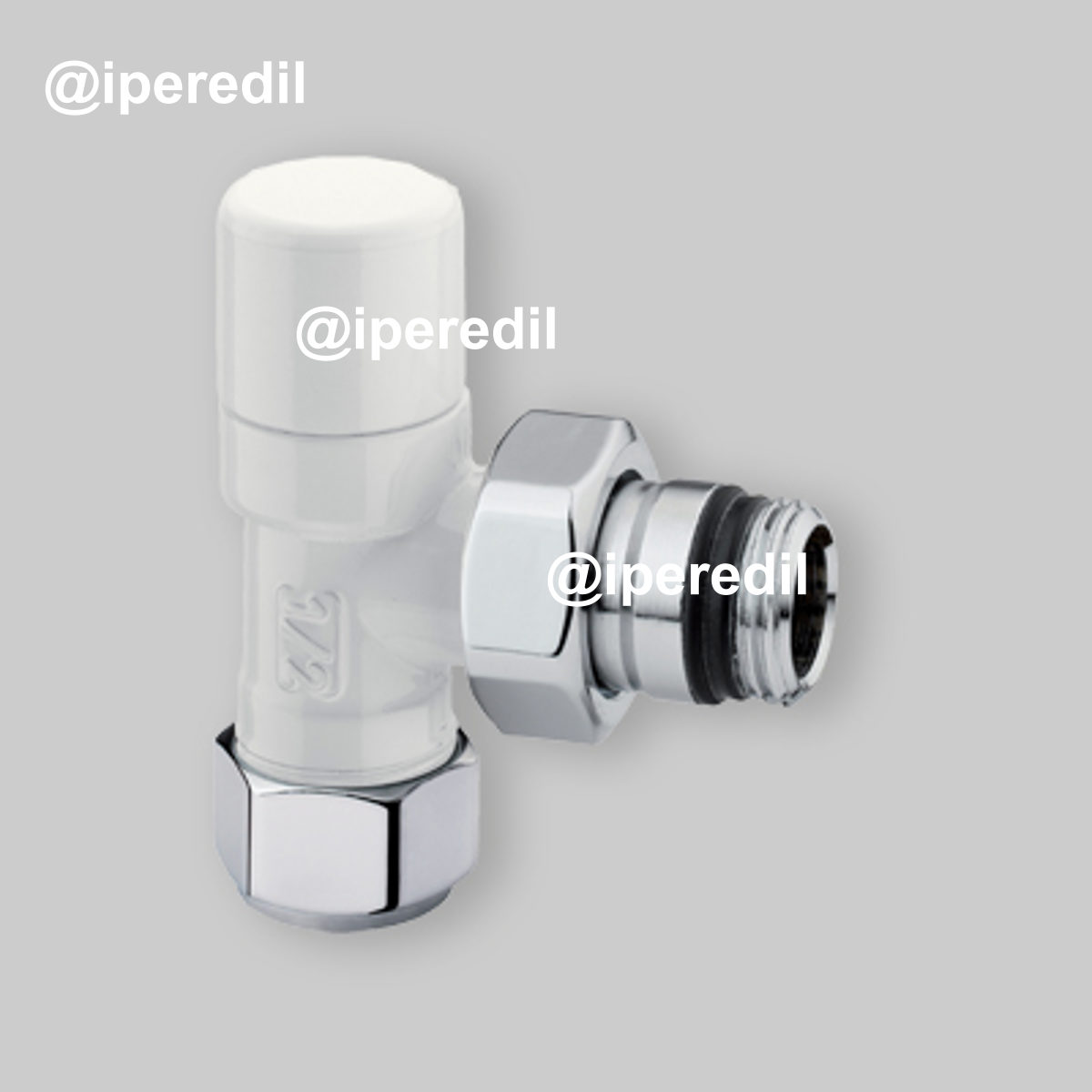 DETENTORE D'ARREDO A SQUADRA BIANCO ARTECLIMA 3/8" - 24x19