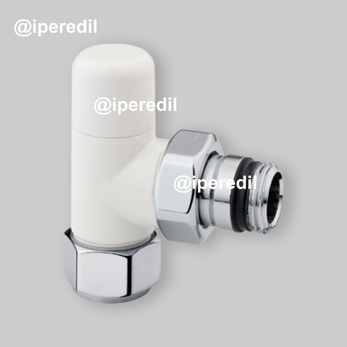 DETENTORE D'ARREDO A SQUADRA "HIGH STYLE" BIANCO 1/2" - 24x19