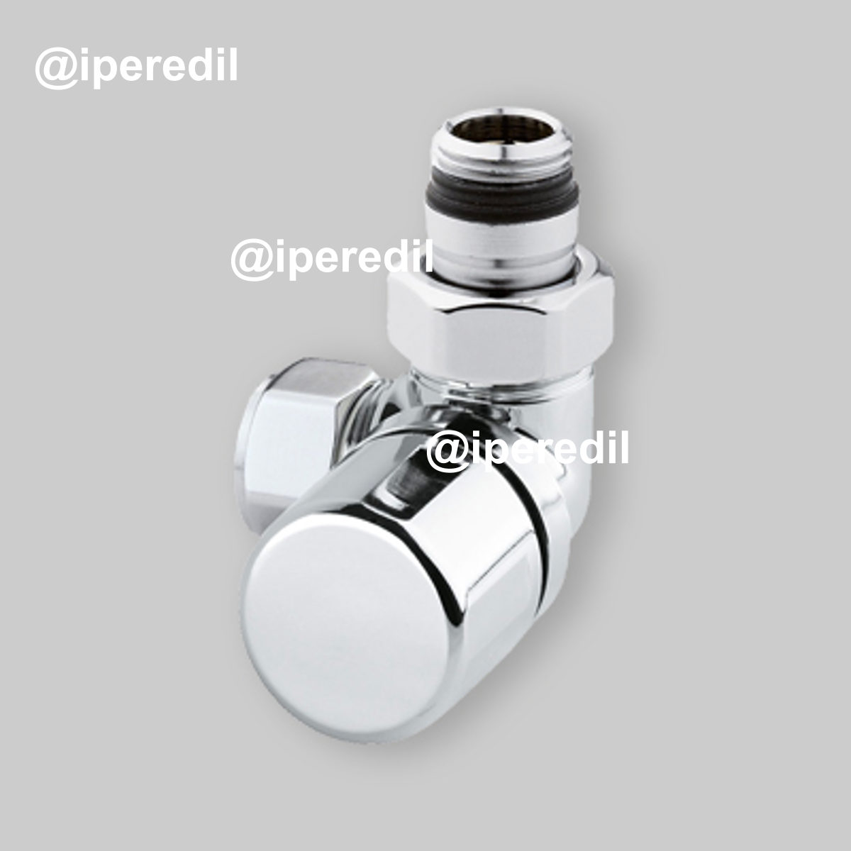 VALVOLA D'ARREDO AD ANGOLO DX TERMOSTATIZZABILE CROMO ARTECLIMA 1/2" - 24x19