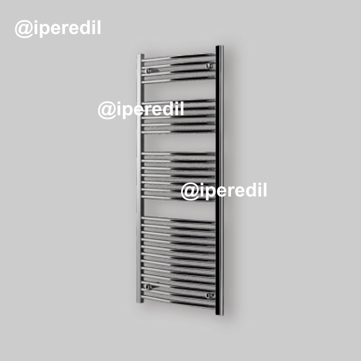 TERMOARREDO "SANREMO" CURVO CROMATO H.1420 x L.600 x I.550