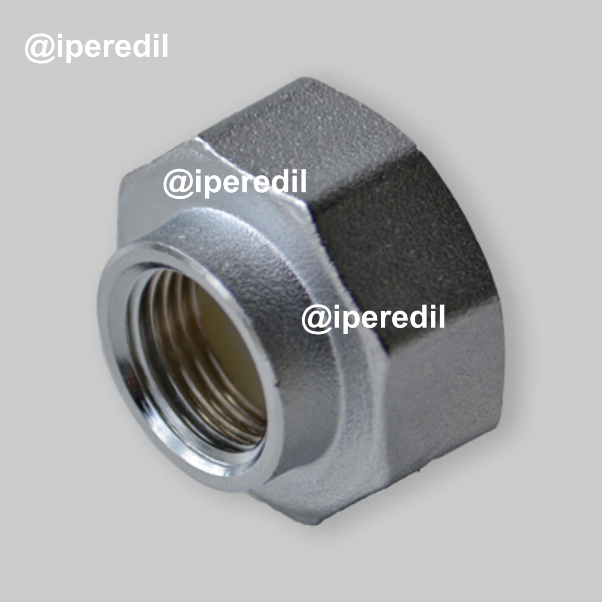 RACCORDO TERMINALE DIRITTO CROMATO PER COLLETTORI FAR 3/4"F x 1/2"F