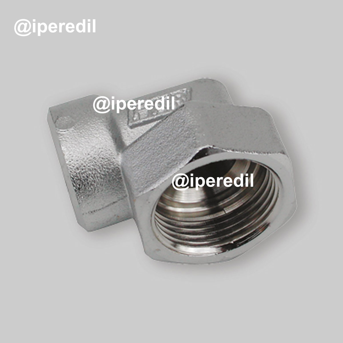 RACCORDO TERMINALE A SQUADRA PER COLLETTORI IN OTTONE CROMATO FAR 1"F x 1/2"F