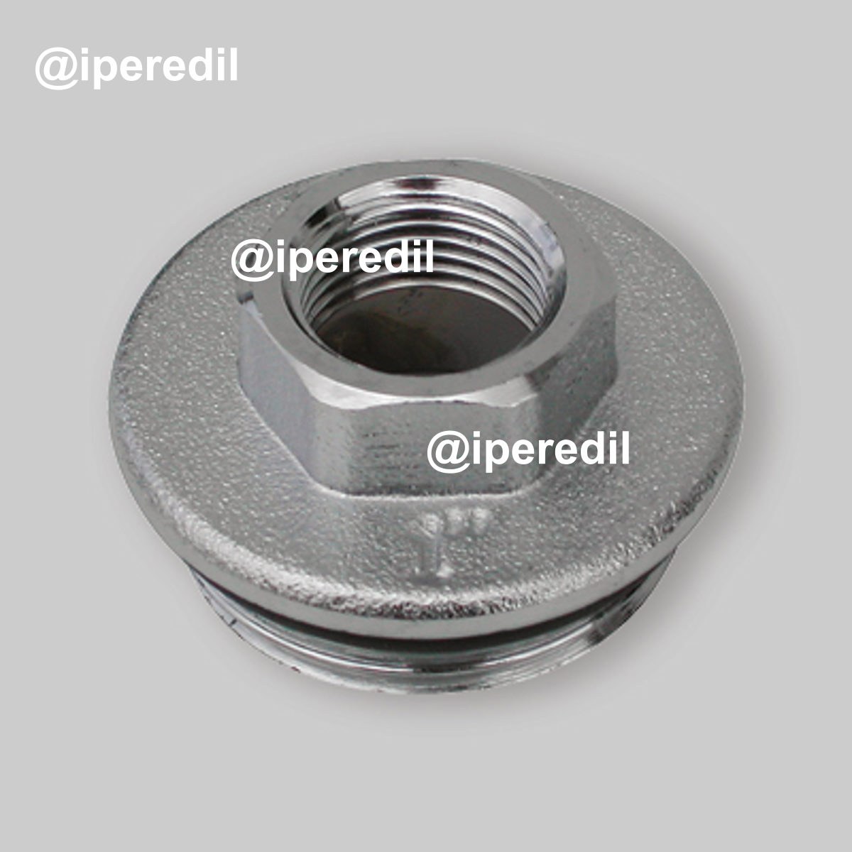 RIDUZIONE TERMINALE CON TENUTA O-RING PER COLLETTORI CROMATA FAR 3/4"M x 3/8"F
