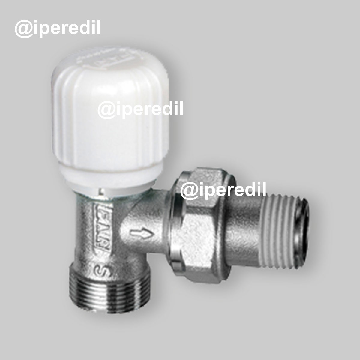 VALVOLA A SQUADRA TERMOSTATIZZABILE PER TUBO RAME, PLATICA E MULTISTRATO FAR 1/2" - 24x19