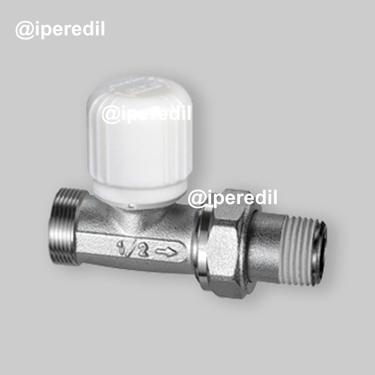 VALVOLA DIRITTA TERMOSTATIZZABILE PER TUBO RAME, PLASTICA E MULTISTRATO FAR 3/8" - 24x19