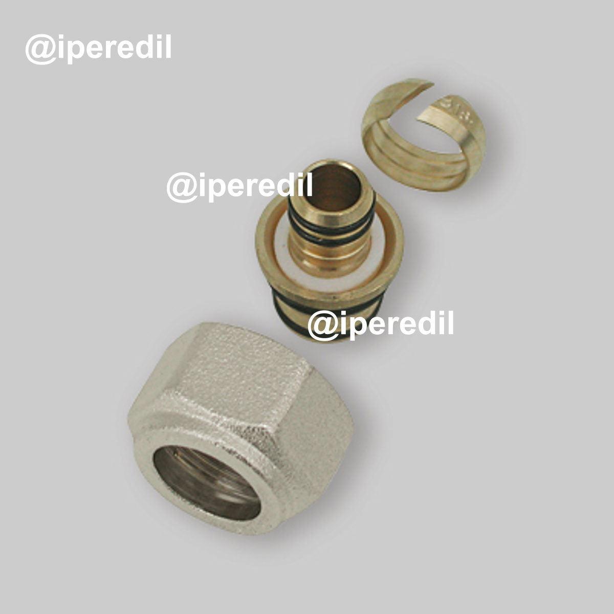 ADATTATORE PER TUBO MULTISTRATO CON CALOTTA FILETTO 24x19 FAR Ø16x2 mm