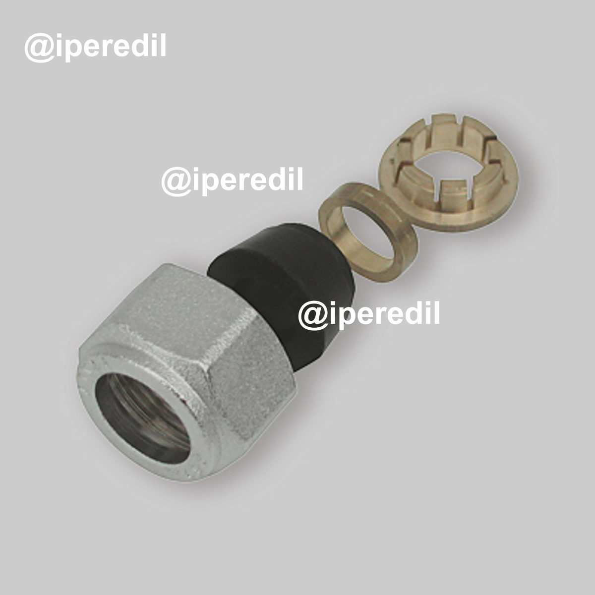 ADATTATORE PER TUBO RAME CON CALOTTA FILETTO 24x19 FAR Ø12 mm