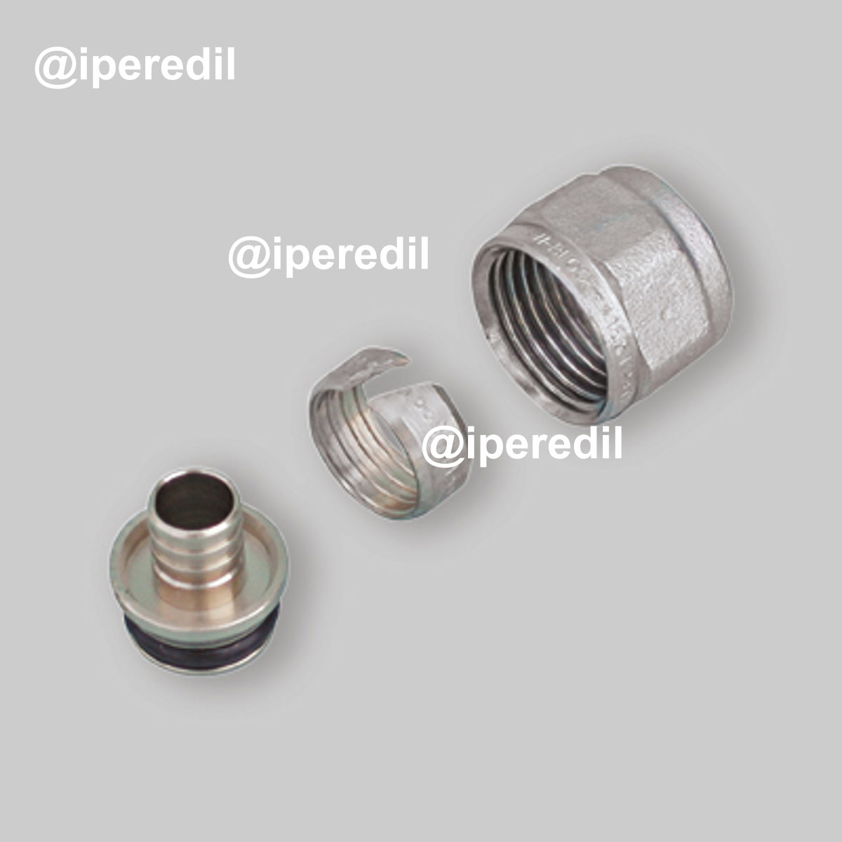 ADATTATORE PER TUBO IN MATERIALE PLASTICO CON CALOTTA FILETTO 24x19 FAR Ø15 x 2,5 mm