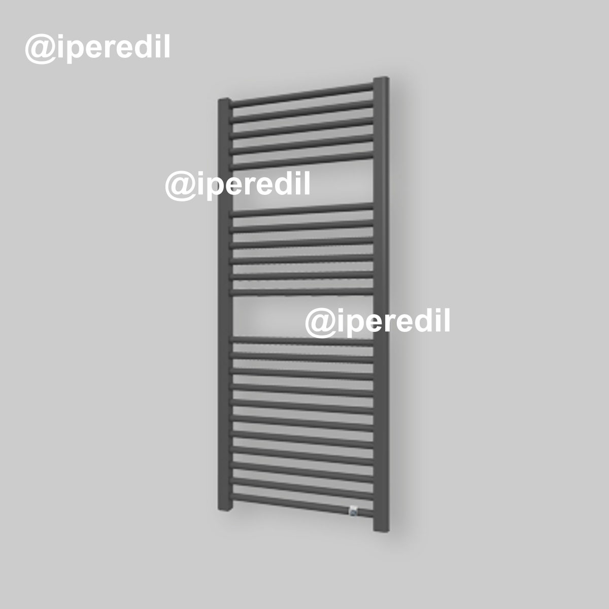 TERMOARREDO "GIOIA" ANTRACITE DIRITTO DL H.1186 x L.500 x I.450 mm