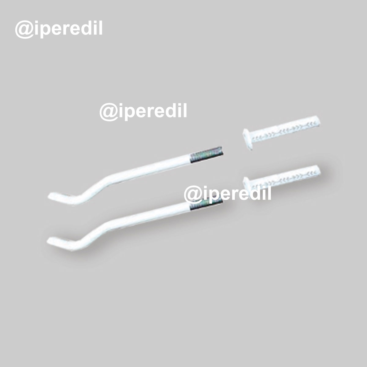 COPPIA DI MENSOLE TELESCOPICHE PER RADIATORI IN ALLUMINIO 7x170 - Tassello 10x80 mm