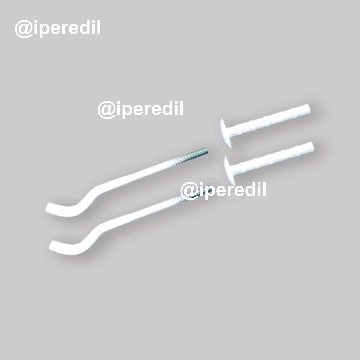 COPPIA DI MENSOLE PIATTE PER RADIATORI IN ALLUMINIO 7x190 - Tassello 10x80 mm