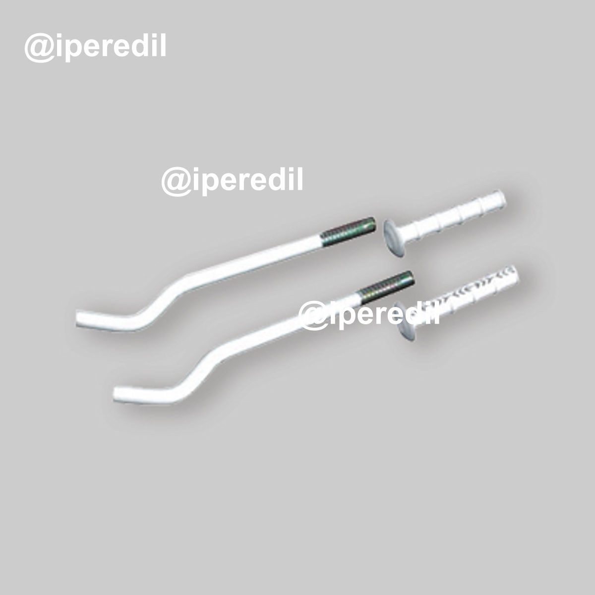 COPPIA DI MENSOLE TELESCOPICHE PER RADIATORI IN GHISA 12x260 - Tassello 16x90 mm - 20776804