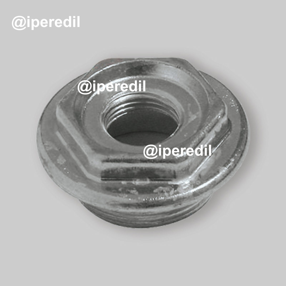 RIDUZIONE ZINCATA PER RADIATORI 1" x 3/8" DX Ø42 - Alluminio