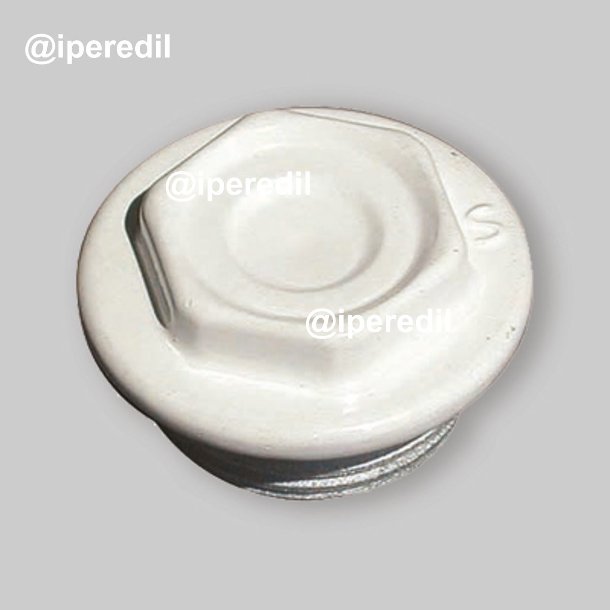 TAPPO CIECO VERNICIATO BIANCO PER RADIATORI 1"1/4 SX - Ø56 mm
