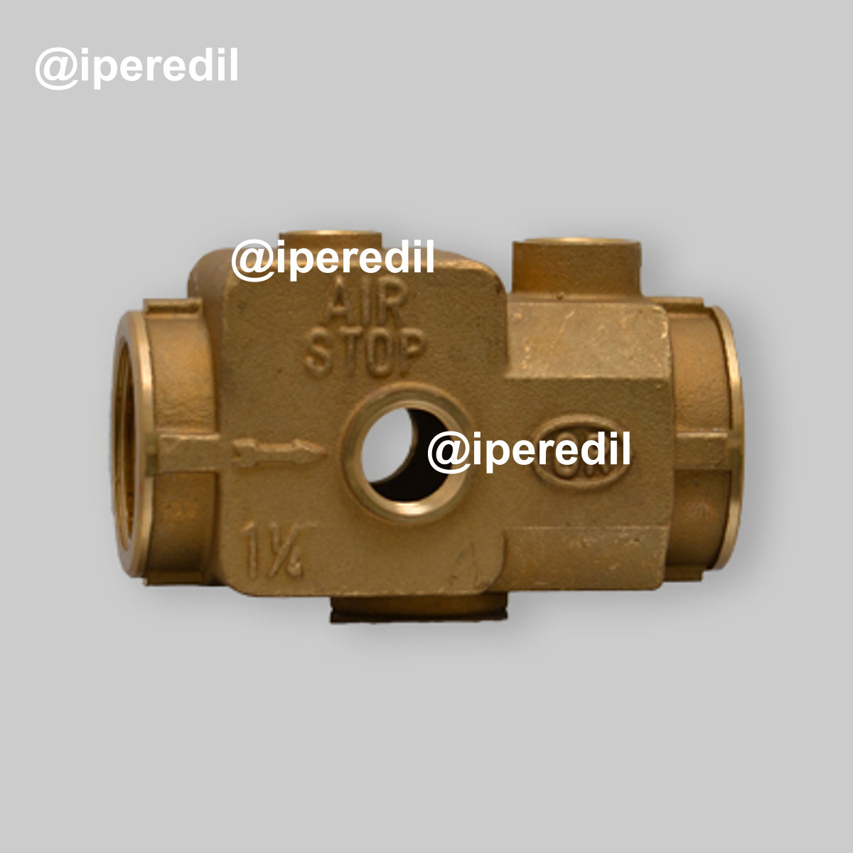 SEPARATORE D'ARIA IN OTTONE CON 5 ATTACCHI 1"1/4