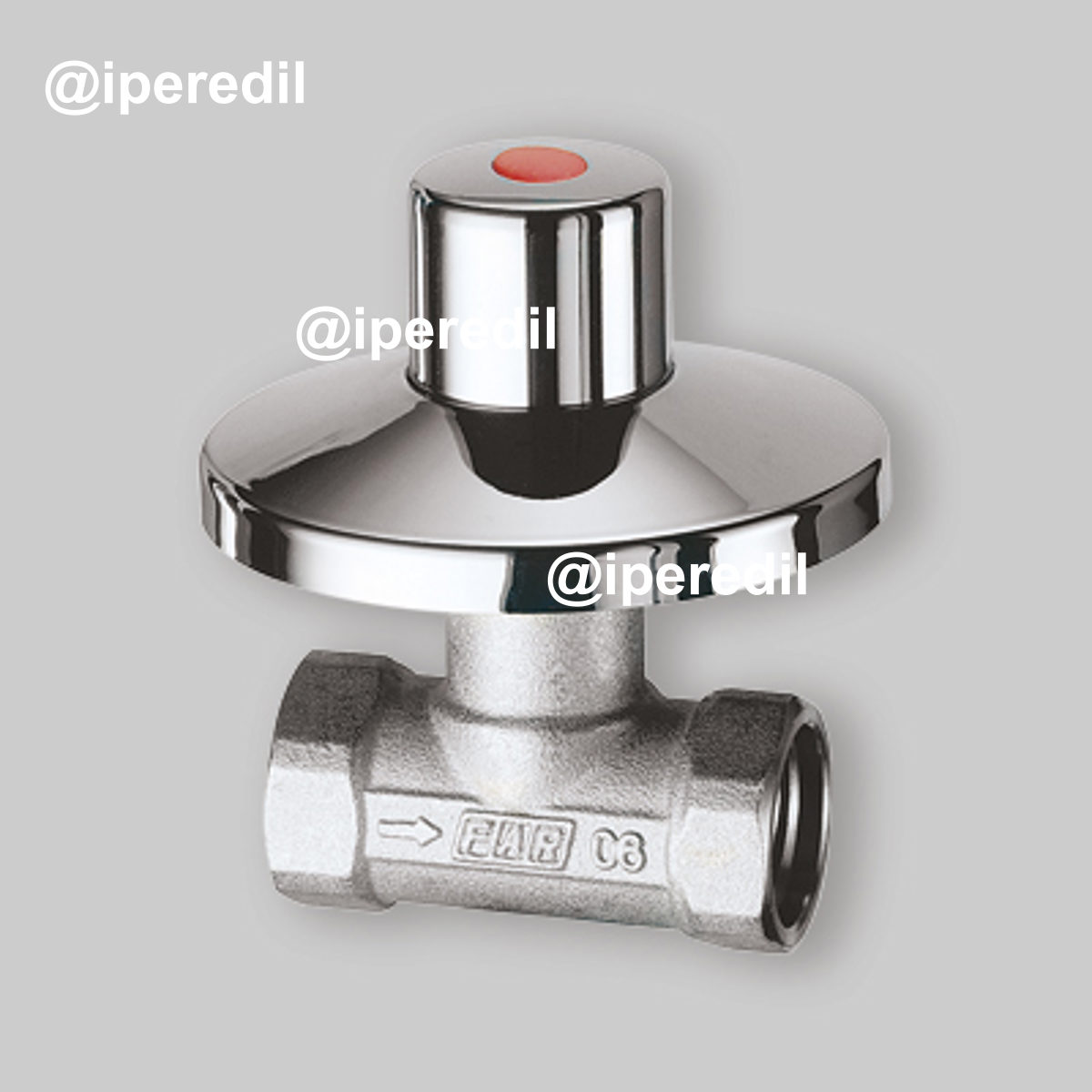 RUBINETTO AD INCASSO CON ROSONE IN OTTONE FAR 3/4" F/F