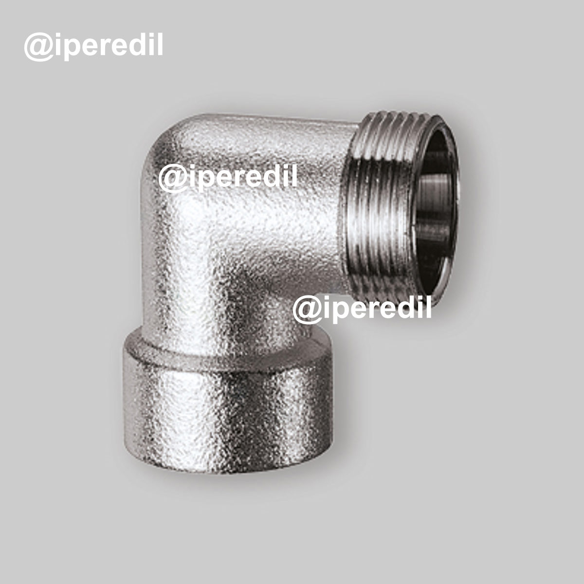 GOMITO FEMMINA PER TUBO RAME, PLASTICA E MULTISTRATO CROMATO FAR 1/2" - 24x19