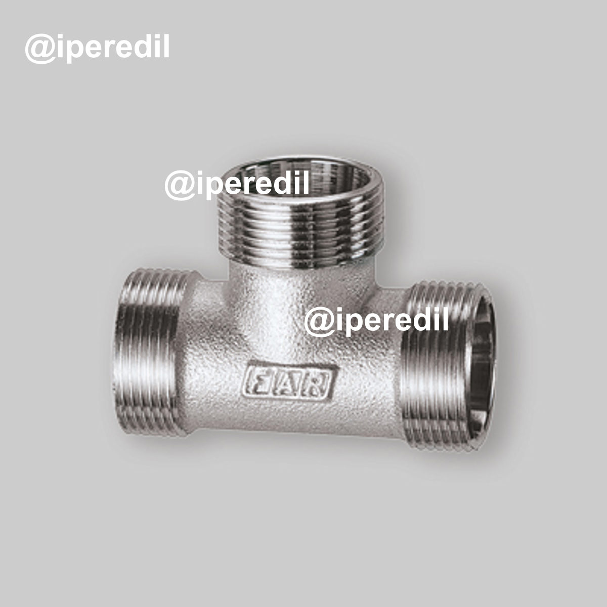 TEE CON 3 MONOCONI PER TUBO RAME, PLASTICA E MULTISTRATO CROMATO FAR 24x19