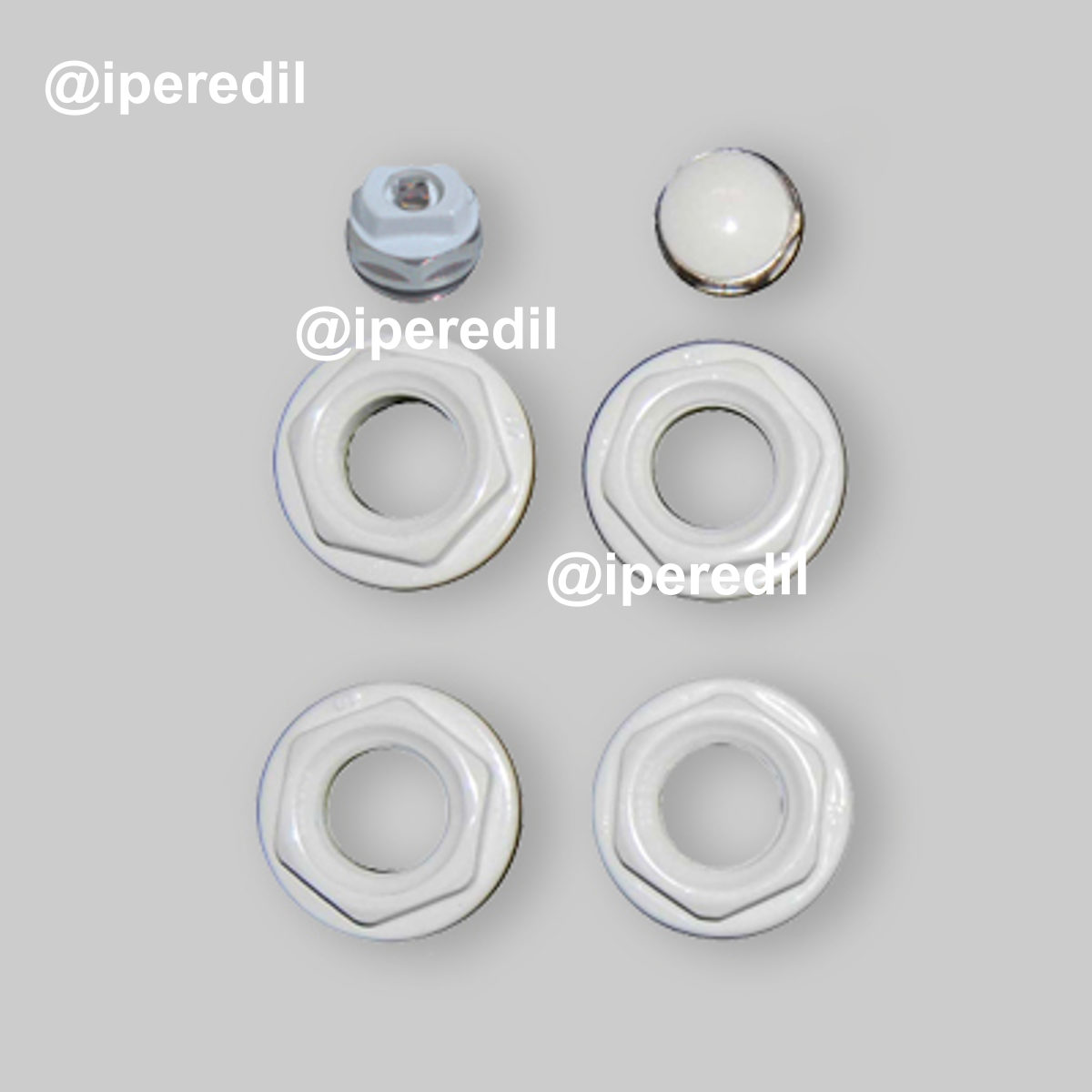 KIT TAPPI PER RADIATORI TUBOLARI IN ACCIAIO FLANGIA 56 1"1/4 x 3/8"