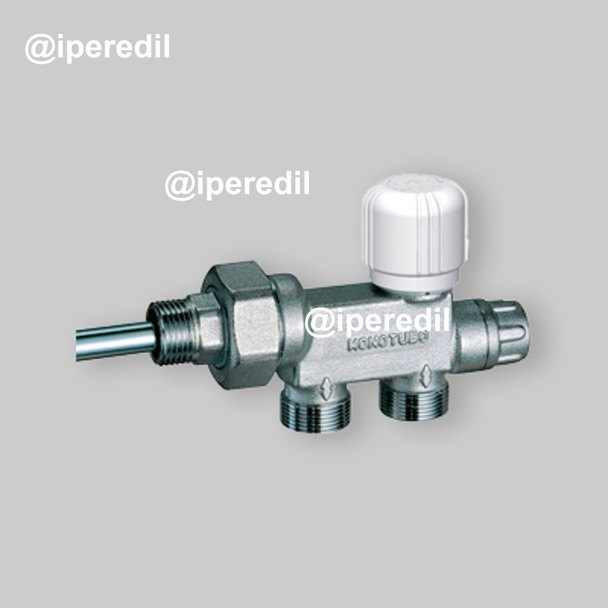 VALVOLA MONOTUBO TERMOSTATIZZABILE CON DETENTORE FAR 1/2" - 24x19