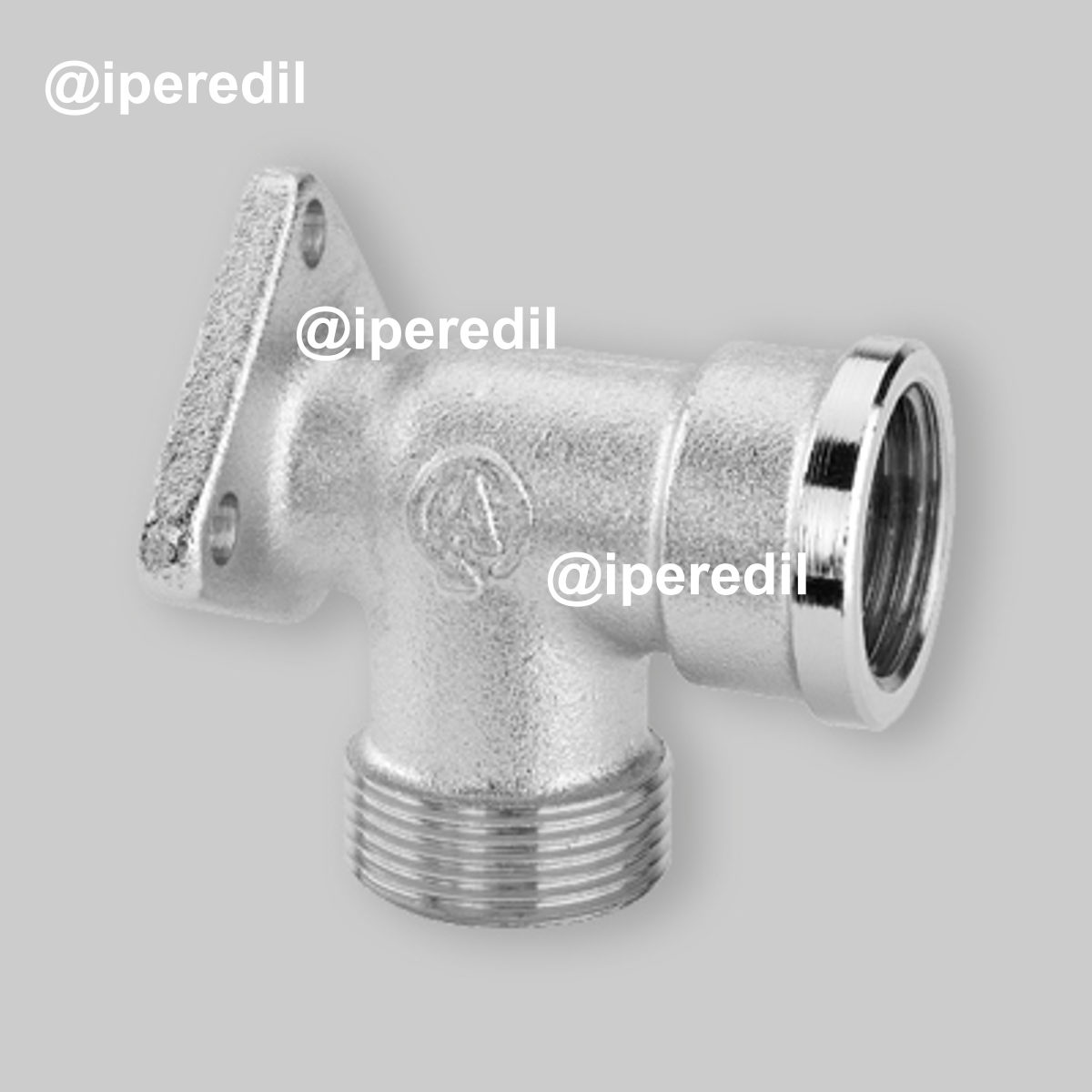 RACCORDO CURVO FEMMINA CON FLANGIA CROMATO ARTECLIMA 1/2"