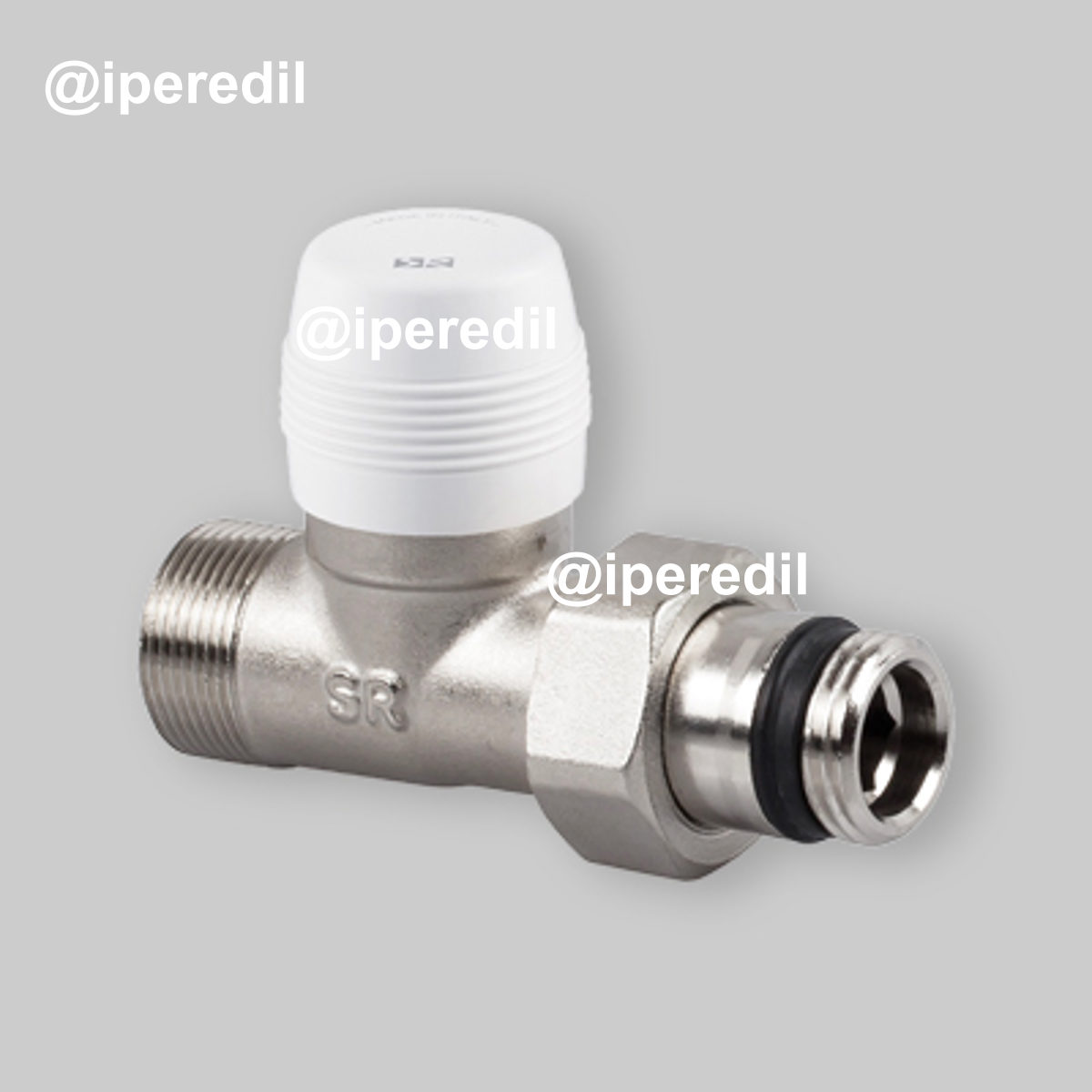 DETENTORE DIRITTO PER TUBO RAME E MULTISTRATO "SERIE ITALIA" 3/8" - passo 24x19