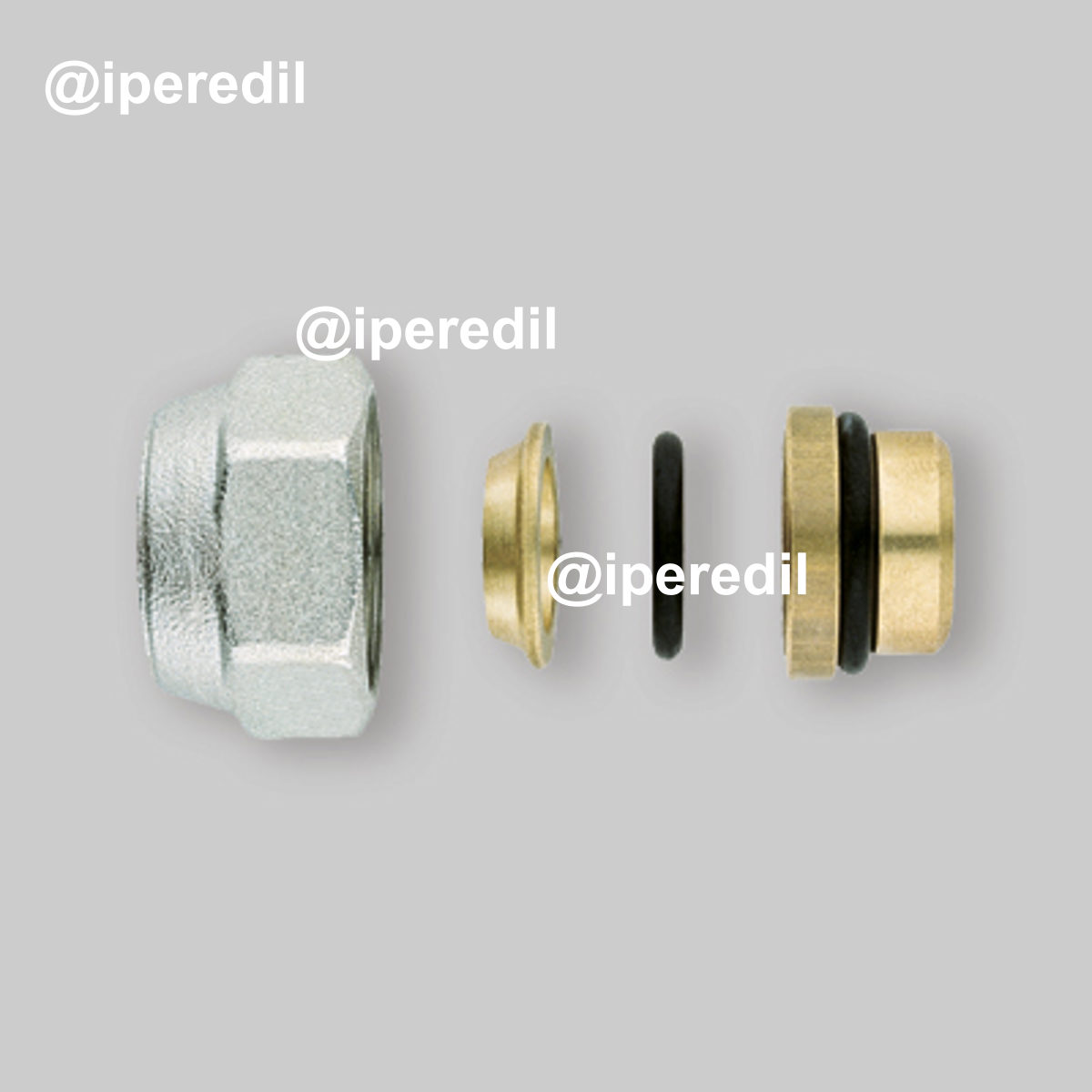 RACCORDO PER TUBO RAME A TENUTA O-RING "SERIE ITALIA" Ø10 - 24x19