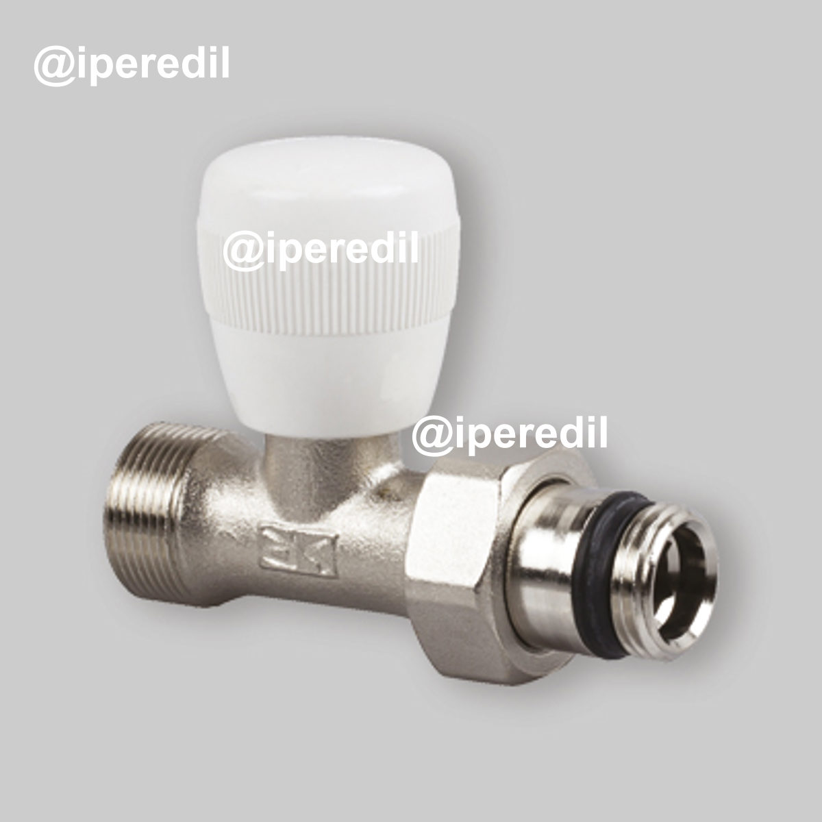 VALVOLA DIRITTA ATTACCO PER TUBO RAME E MULTISTRATO "SERIE UNIVERSAL" 3/8" x passo 1/2"