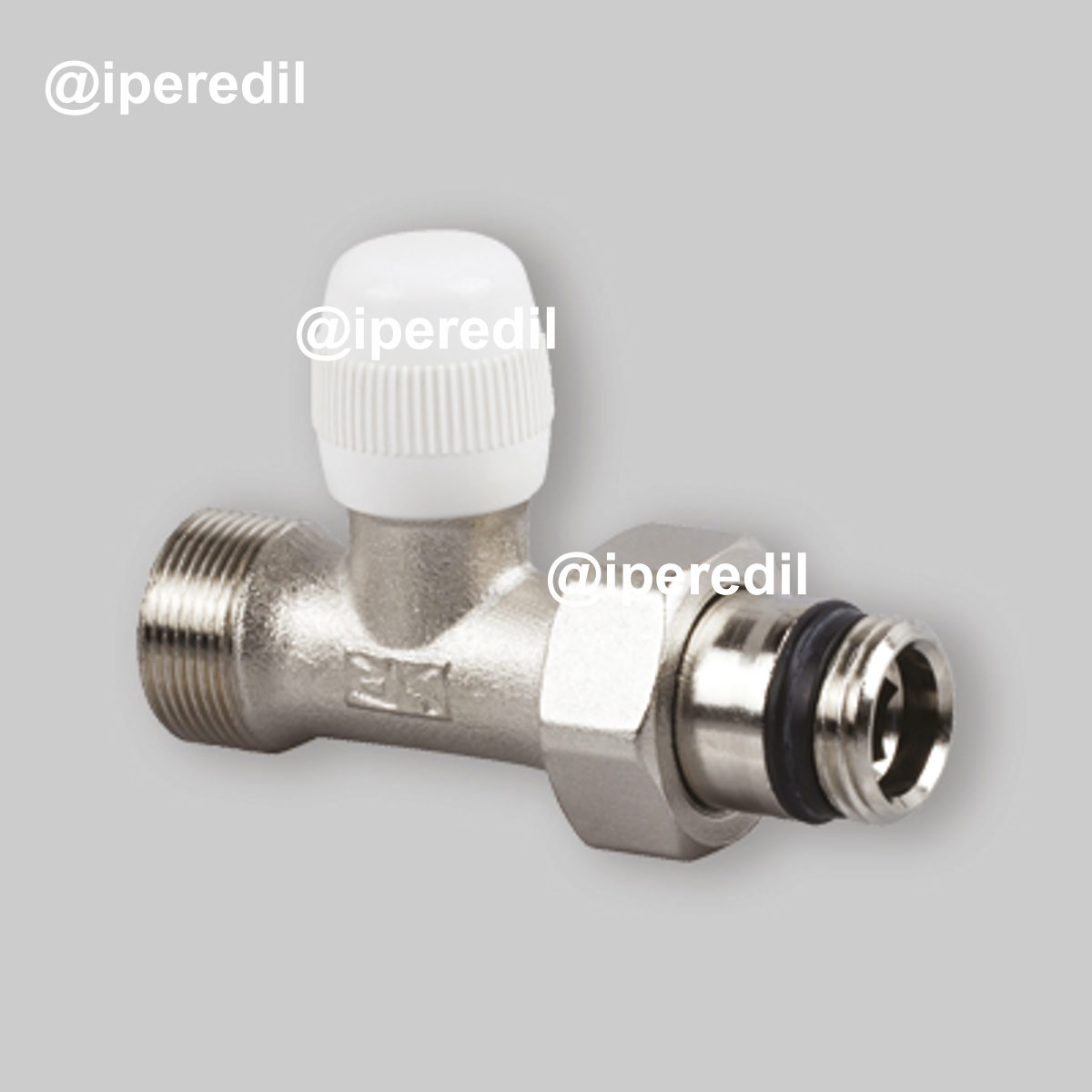 DETENTORE DIRITTO ATTACCO PER TUBO RAME E MULTISTRATO "SERIE UNIVERSAL" 3/8" x passo 1/2"