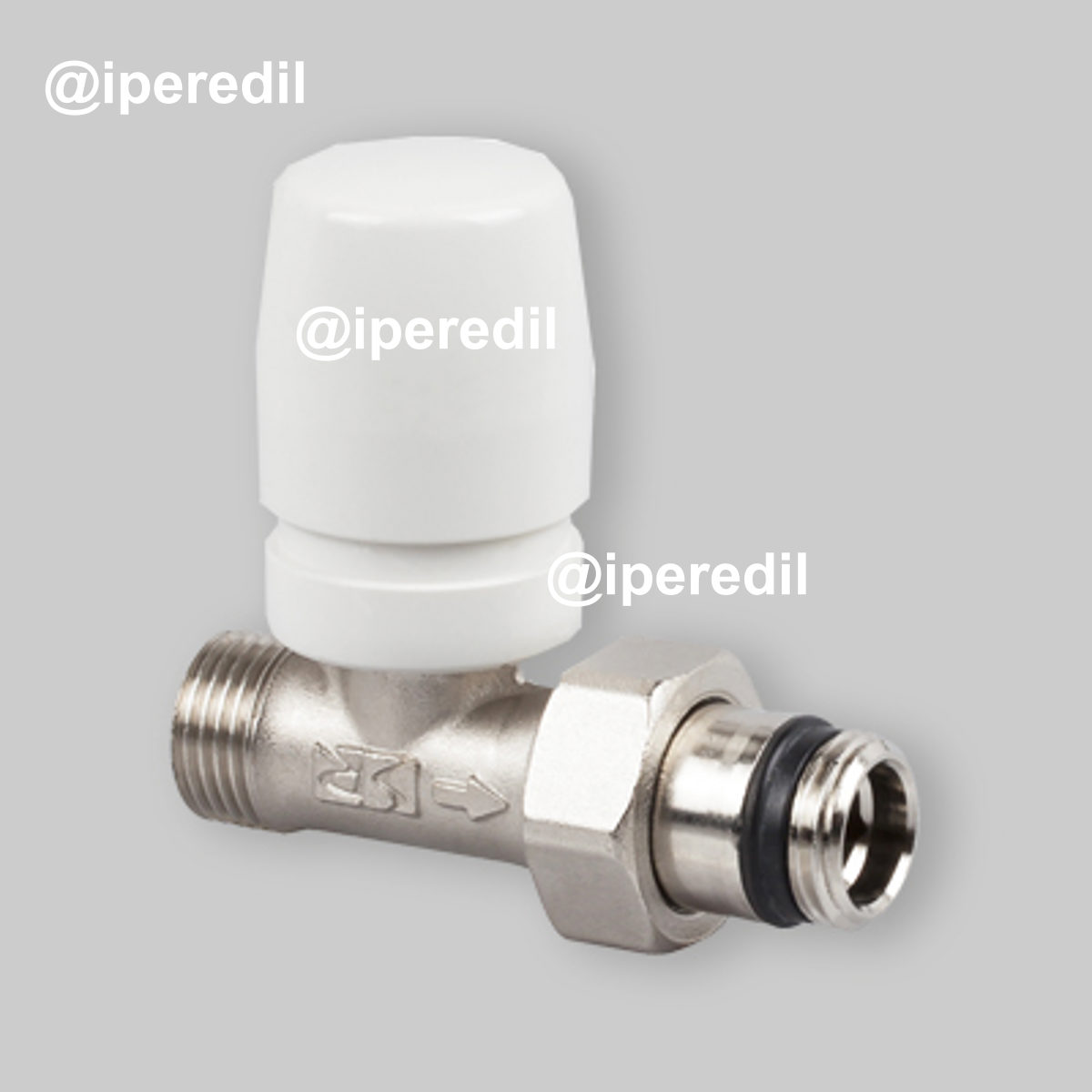 VALVOLA DIRITTA TERMOSTATIZZABILE ATTACCO PER TUBO RAME E MULTISTRATO "SERIE UNIVERSAL" 3/8" x 1/2"