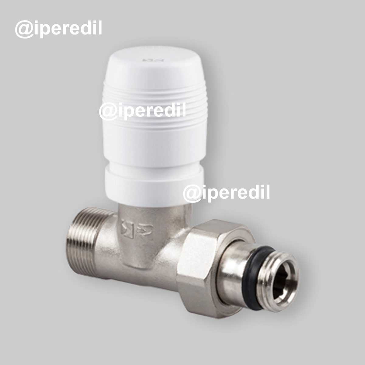 VALVOLA DIRITTA TERMOSTATIZZABILE ATTACCO PER TUBO RAME E MULTISTRATO "SERIE ITALIA" 3/8" x 1/2"