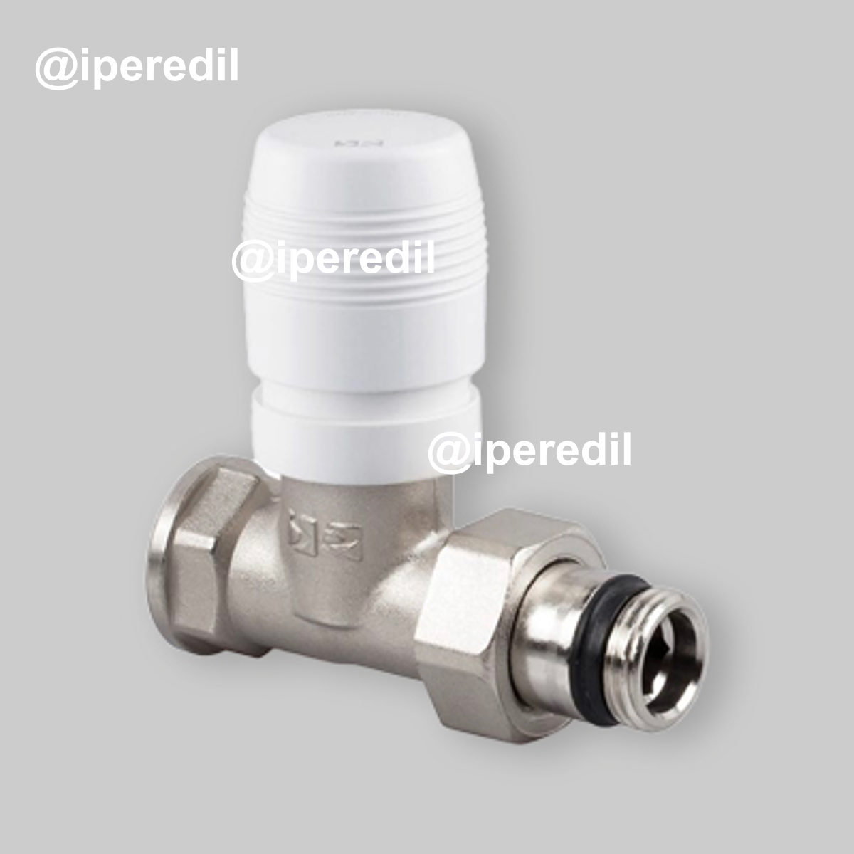 VALVOLA DIRITTATERMOSTATIZZABILE ATTACCO PER TUBO FERRO "SERIE ITALIA" 1/2" - 1/2"