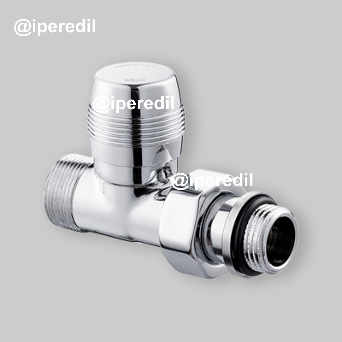 DETENTORE DIRITTO ATTACCO PER TUBO RAME E MULTISTRATO "SERIE PLANET" Cromo 1/2" - 24x19