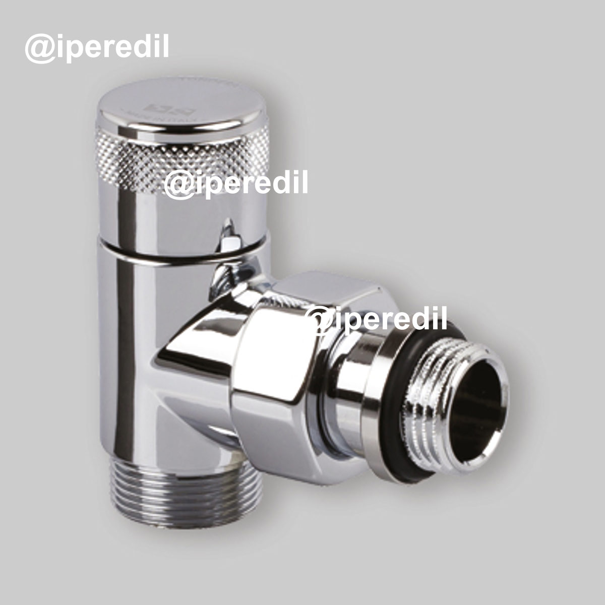 DETENTORE A SQUADRA ATTACCO PER TUBO RAME E MULTISTRATO "SERIE TONDERA" Cromo 1/2" - 24x19