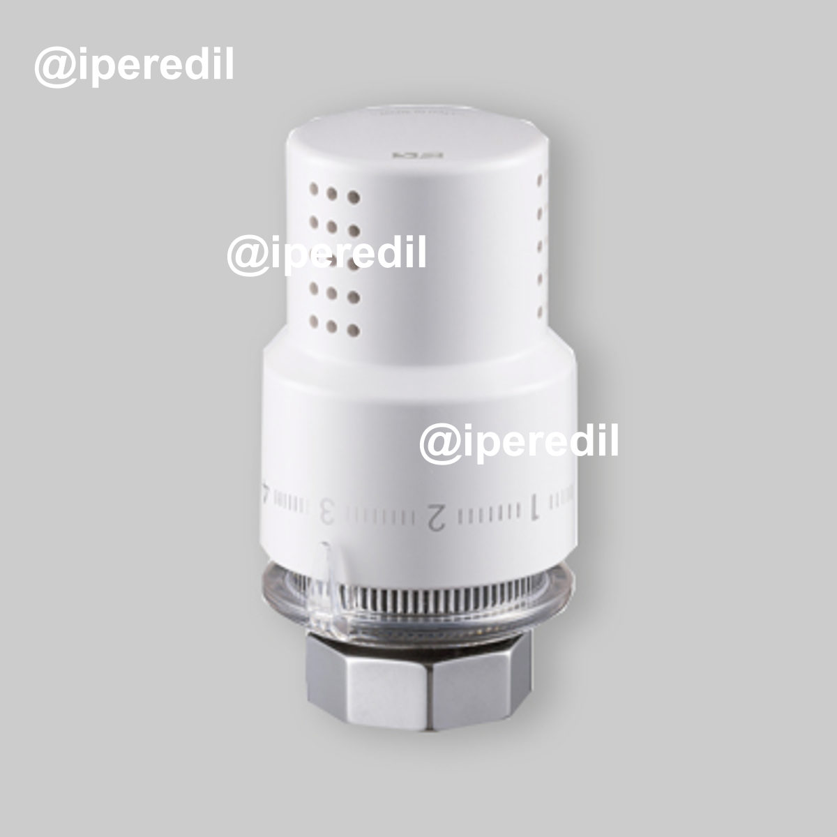 TESTA TERMOSTATICA D'ARREDO "ARIA" CON SENSORE A LIQUIDO Bianca - M30x1,5