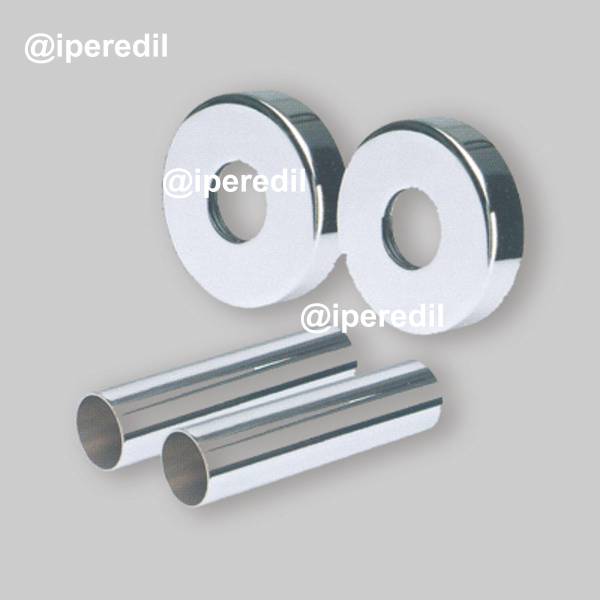 KIT COPRITUBO TONDO CROMO Ø18 x L.70 mm