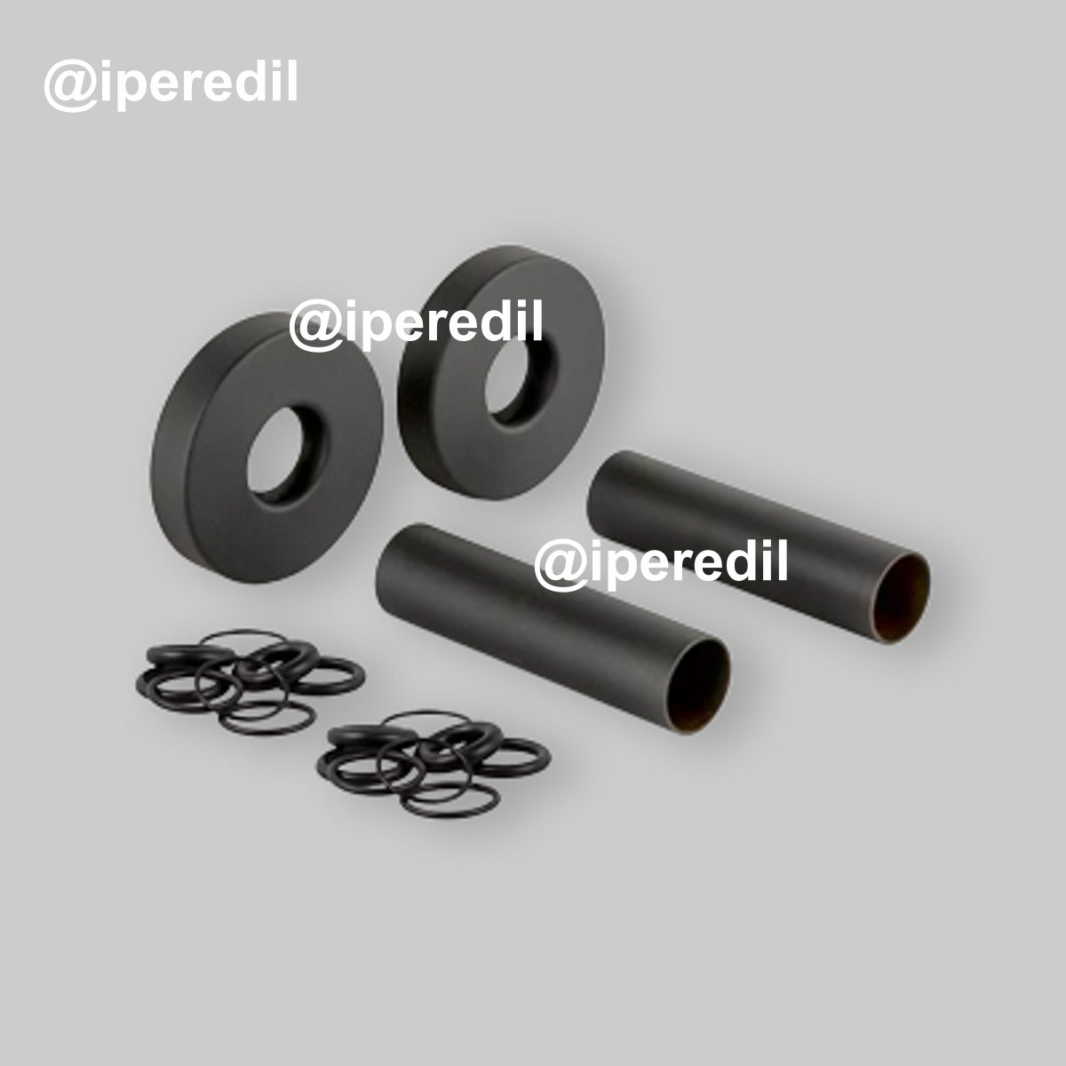 KIT COPRITUBO TONDO NERO Ø18 x L.70 mm