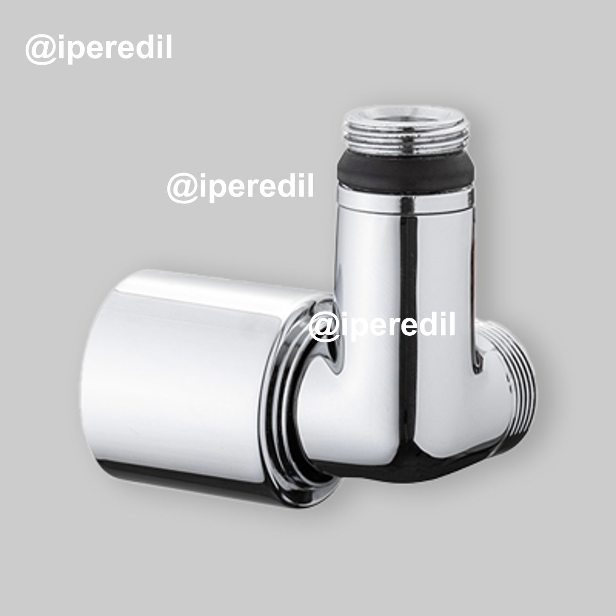 VALVOLA AD ANGOLO DX TERMOSTATICA ATTACCO RAME, MULTISTRATO E PE-X "DAFNE" CROMO 1/2" - 24x1,5