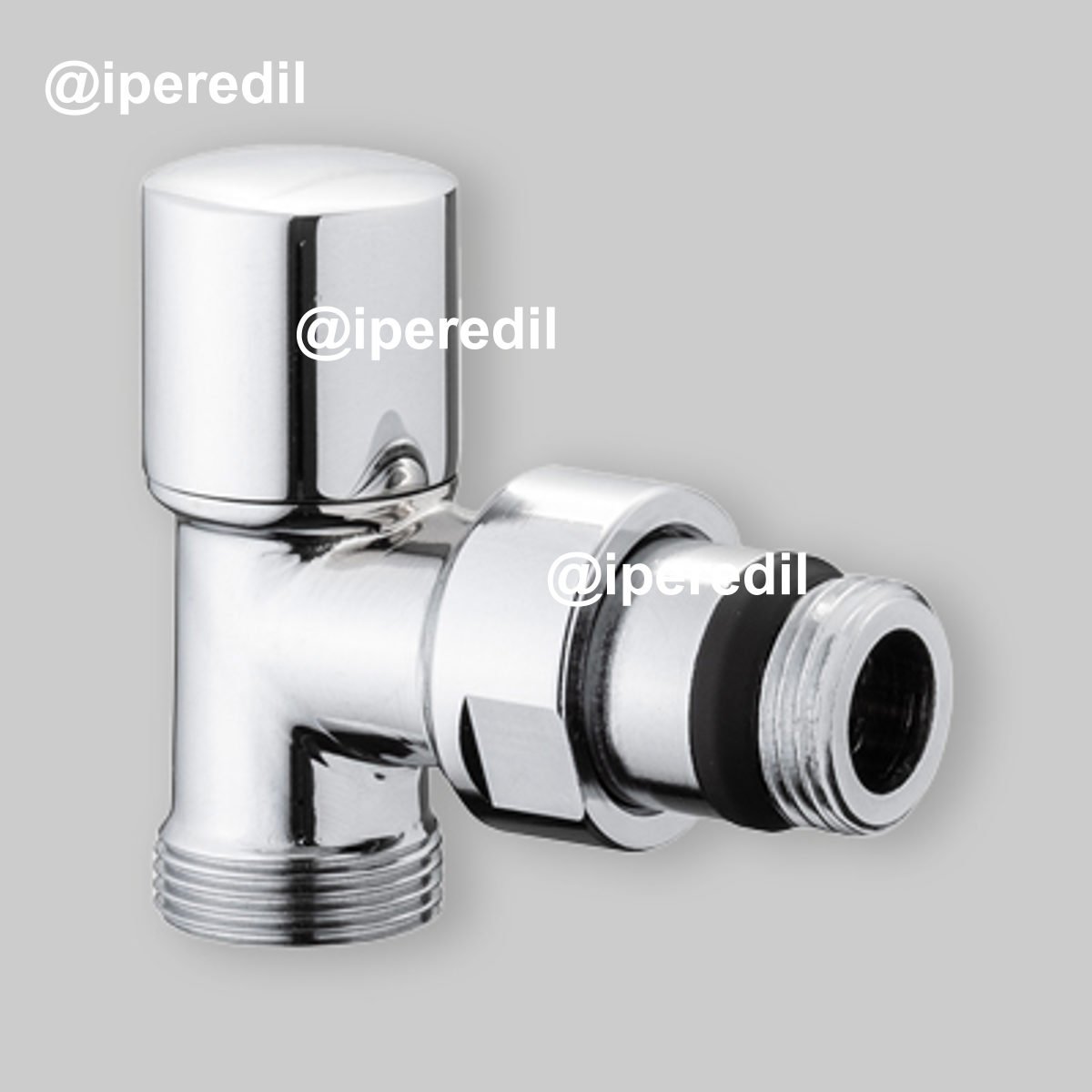 DETENTORE MICROMETRICO A SQUADRA ATTACCO RAME, MULTISTRATO E PE-X "AIDA" CROMO 3/8" - 24x1,5