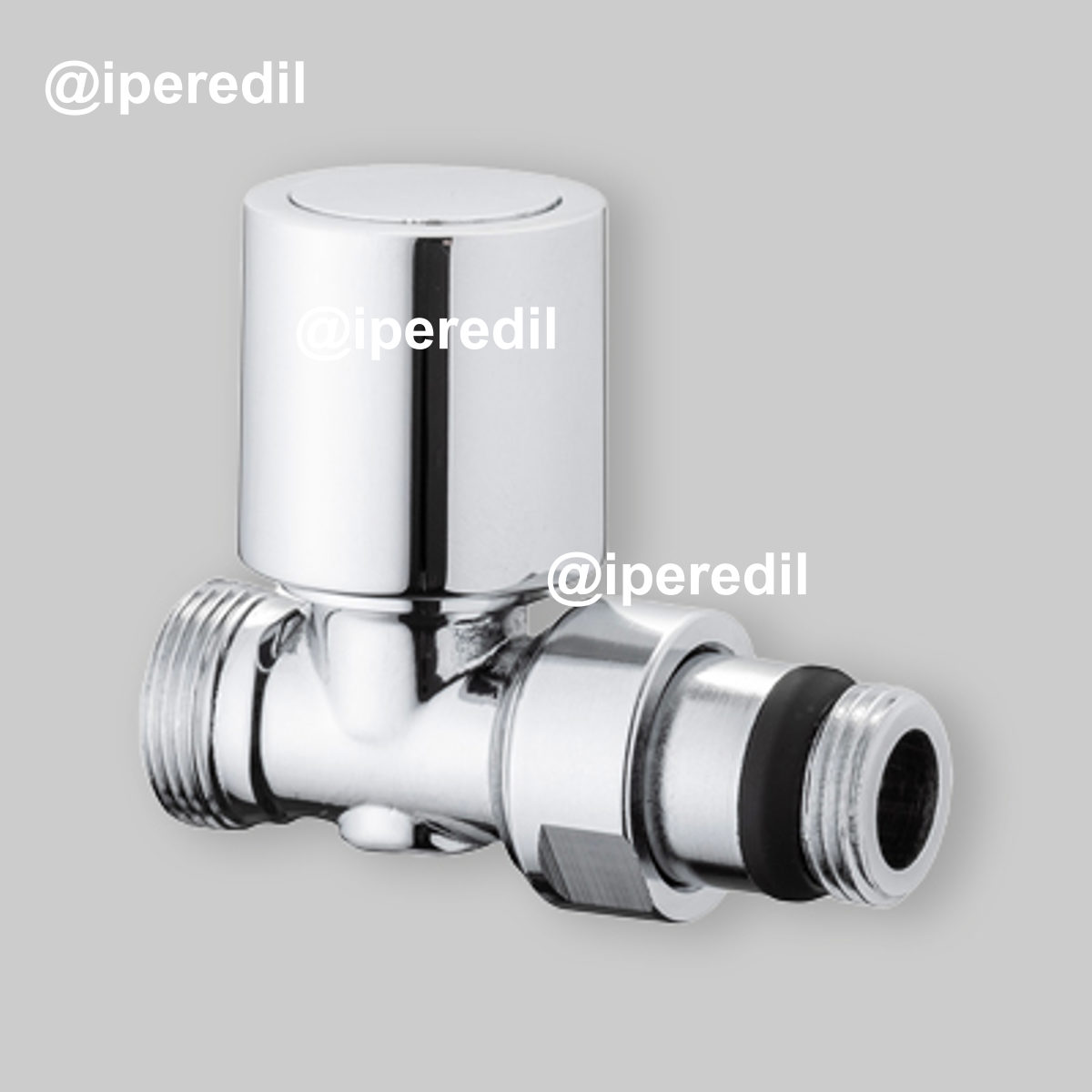 VALVOLA TERMOSTATIZZABILE DIRITTA ATTACCO RAME, MULTISTRATO E PE-X "AIDA" CROMO 1/2" - 24x1,5