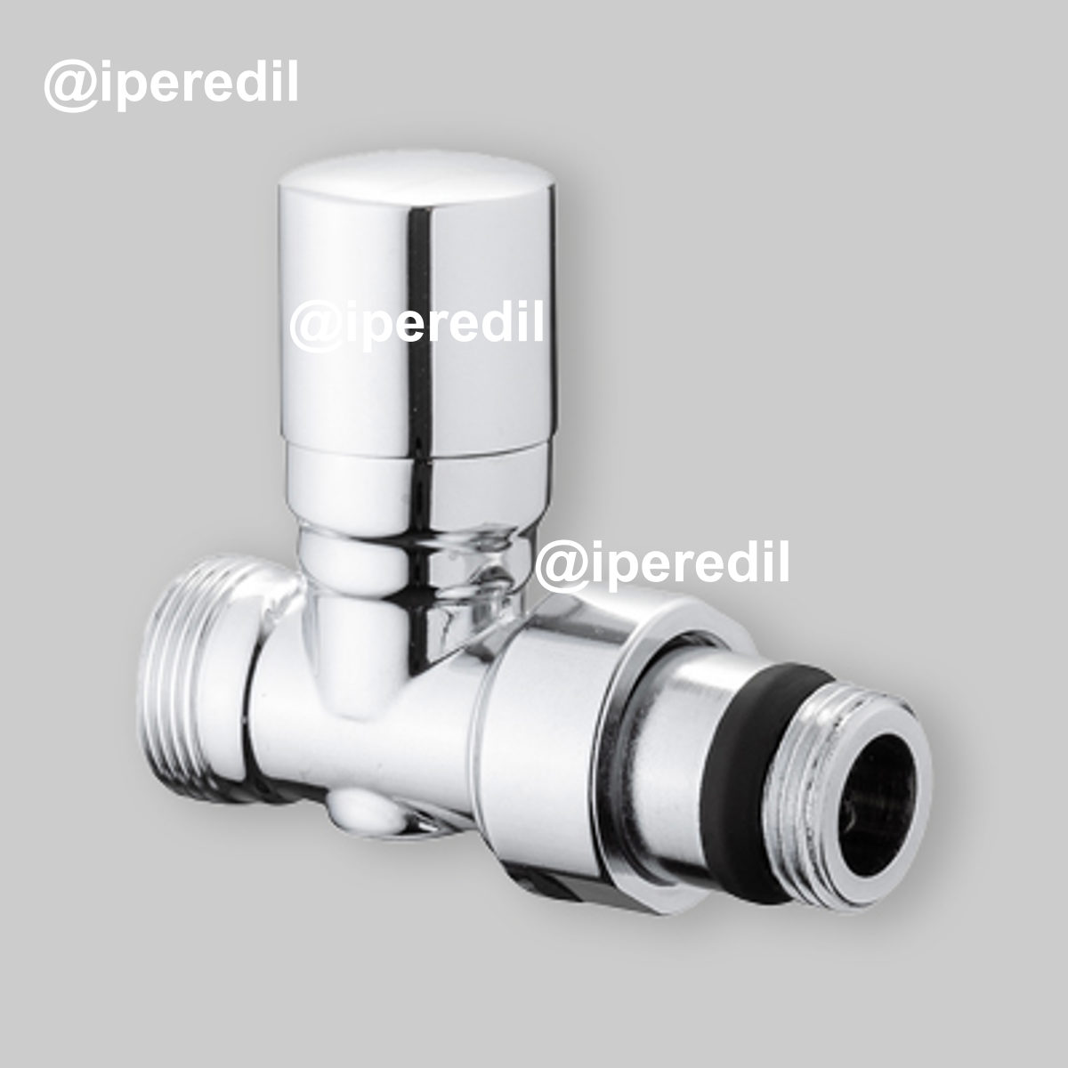 DETENTORE MICROMETRICO DIRITTO ATTACCO RAME, MULTISTRATO E PE-X "AIDA" CROMO 3/8" - 24x1,5