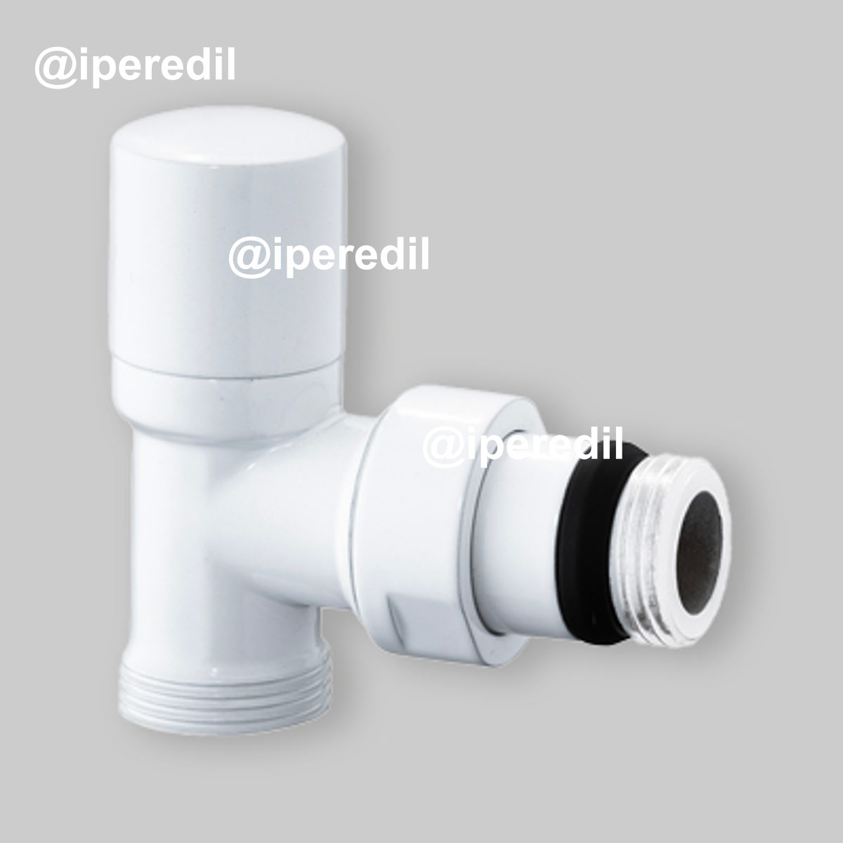 DETENTORE MICROMETRICO A SQUADRA ATTACCO RAME, MULTISTRATO E PE-X "AIDA" BIANCO 3/8" - 24x1,5