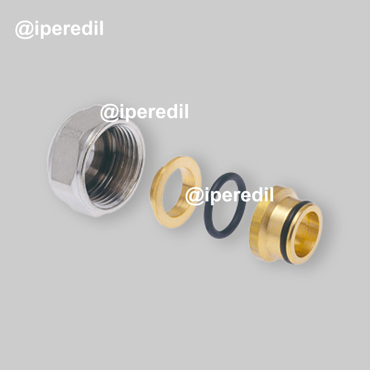 ADATTATORE PER TUBO RAME "SICURBLOC" CON CALOTTA CROMATA ICMA Ø16 - 24x1,5